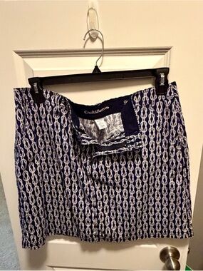 croft & barrow Navy and White Patterned Skort
